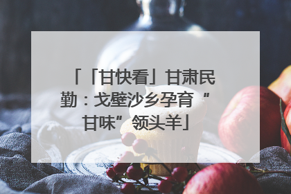 「甘快看」甘肃民勤：戈壁沙乡孕育“甘味”领头羊