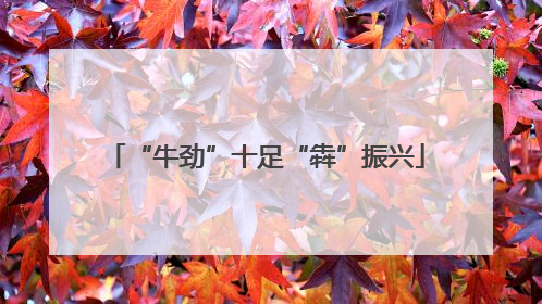 “牛劲”十足“犇”振兴