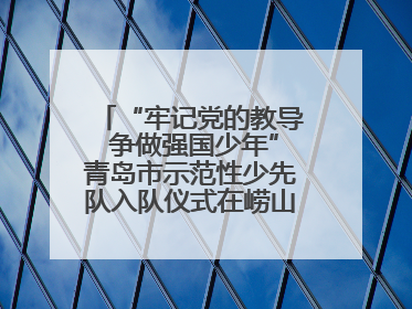 “牢记党的教导 争做强国少年”青岛市示范性少先队入队仪式在崂山区举办