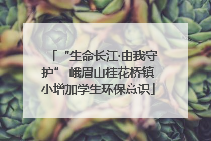 “生命长江·由我守护” 峨眉山桂花桥镇小增加学生环保意识