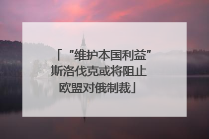 “维护本国利益” 斯洛伐克或将阻止欧盟对俄制裁