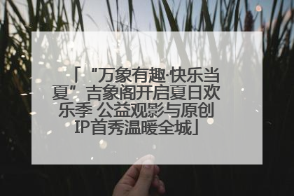 “万象有趣·快乐当夏”吉象阁开启夏日欢乐季 公益观影与原创IP首秀温暖全城