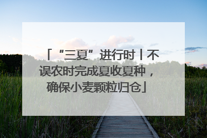 “三夏”进行时丨不误农时完成夏收夏种，确保小麦颗粒归仓