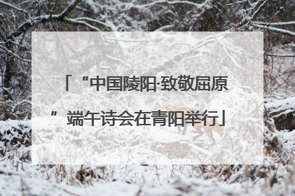 “中国陵阳·致敬屈原”端午诗会在青阳举行