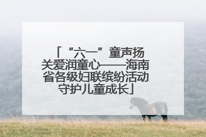 “六一”童声扬 关爱润童心——海南省各级妇联缤纷活动守护儿童成长