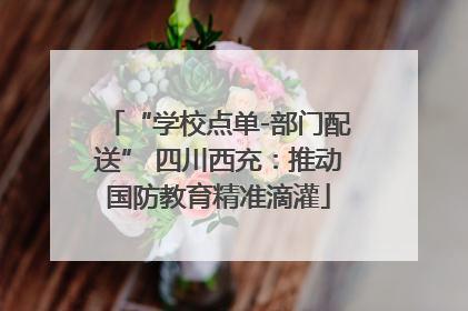 “学校点单-部门配送” 四川西充：推动国防教育精准滴灌