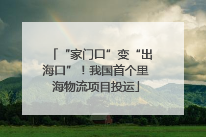 “家门口”变“出海口”！我国首个里海物流项目投运