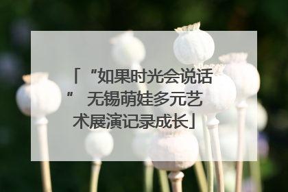“如果时光会说话” 无锡萌娃多元艺术展演记录成长