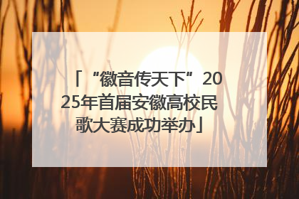 “徽音传天下”2025年首届安徽高校民歌大赛成功举办