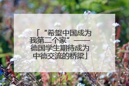 “希望中国成为我第二个家”——德国学生期待成为中德交流的桥梁