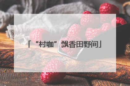 “村咖”飘香田野间