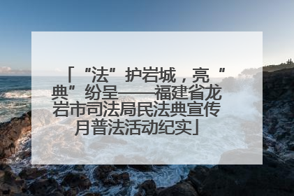 “法”护岩城，亮“典”纷呈——福建省龙岩市司法局民法典宣传月普法活动纪实