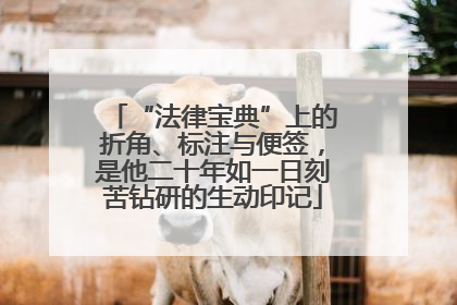 “法律宝典”上的折角、标注与便签，是他二十年如一日刻苦钻研的生动印记