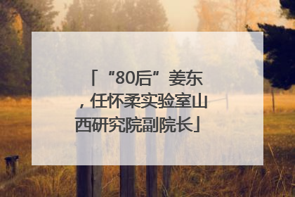 “80后”姜东，任怀柔实验室山西研究院副院长