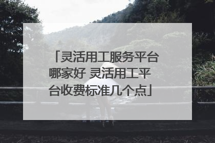 灵活用工服务平台哪家好 灵活用工平台收费标准几个点