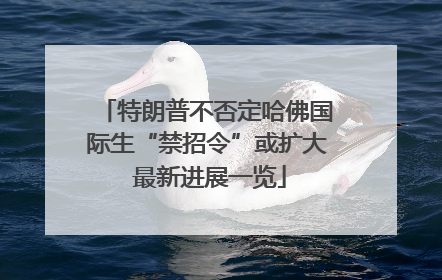 特朗普不否定哈佛国际生“禁招令”或扩大 最新进展一览
