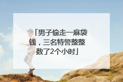 男子偷走一麻袋钱，三名特警整整数了2个小时