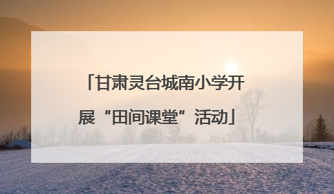 甘肃灵台城南小学开展“田间课堂”活动