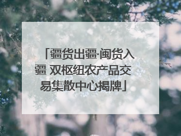 疆货出疆·闽货入疆 双枢纽农产品交易集散中心揭牌