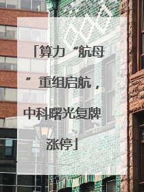 算力“航母”重组启航，中科曙光复牌涨停
