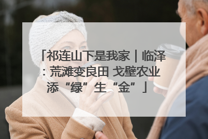 祁连山下是我家｜临泽：荒滩变良田 戈壁农业添“绿”生“金”