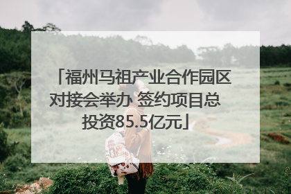 福州马祖产业合作园区对接会举办 签约项目总投资85.5亿元