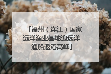 福州（连江）国家远洋渔业基地迎远洋渔船返港高峰