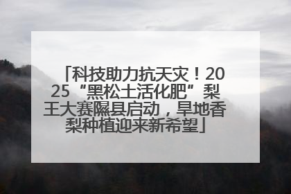 科技助力抗天灾！2025“黑松土活化肥”梨王大赛隰县启动，旱地香梨种植迎来新希望
