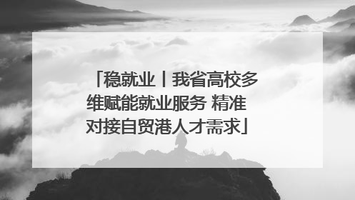 稳就业丨我省高校多维赋能就业服务 精准对接自贸港人才需求