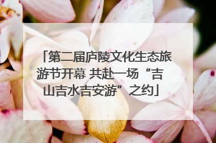 第二届庐陵文化生态旅游节开幕 共赴一场“吉山吉水吉安游”之约