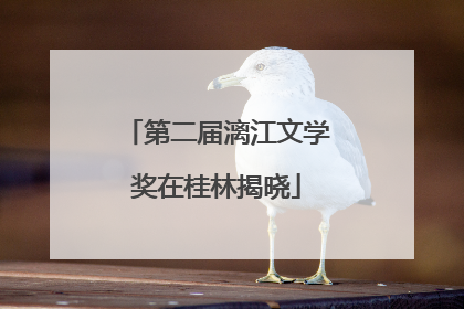 第二届漓江文学奖在桂林揭晓