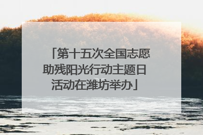 第十五次全国志愿助残阳光行动主题日活动在潍坊举办