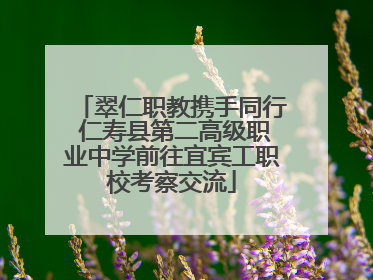 翠仁职教携手同行 仁寿县第二高级职业中学前往宜宾工职校考察交流