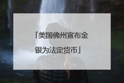 美国佛州宣布金银为法定货币