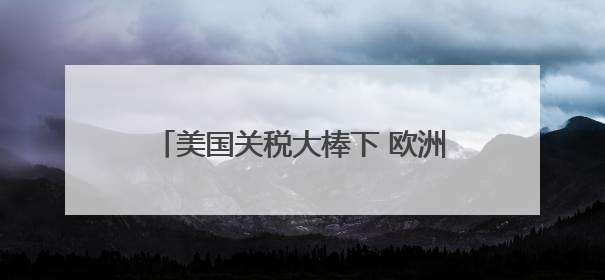 美国关税大棒下 欧洲多行业恐陷生存危机