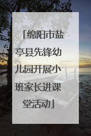 绵阳市盐亭县先锋幼儿园开展小班家长进课堂活动