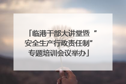 临港干部大讲堂暨“安全生产行政责任制”专题培训会议举办