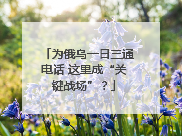为俄乌一日三通电话 这里成“关键战场”？