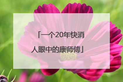 一个20年快消人眼中的康师傅