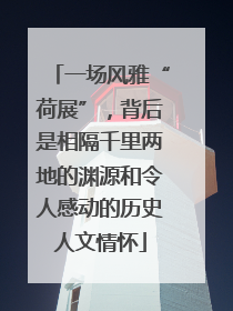 一场风雅“荷展”，背后是相隔千里两地的渊源和令人感动的历史人文情怀