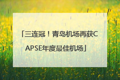 三连冠！青岛机场再获CAPSE年度最佳机场