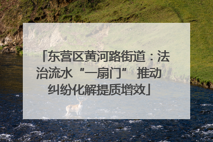 东营区黄河路街道：法治流水“一扇门” 推动纠纷化解提质增效