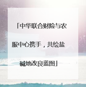 中华联合财险与农服中心携手，共绘盐碱地改良蓝图