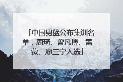 中国男篮公布集训名单，周琦、曾凡博、雷蒙、廖三宁入选