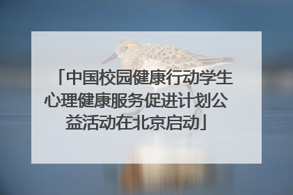 中国校园健康行动学生心理健康服务促进计划公益活动在北京启动