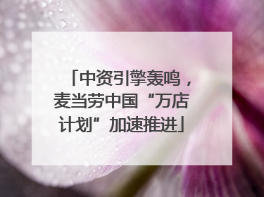 中资引擎轰鸣，麦当劳中国“万店计划”加速推进