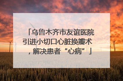 乌鲁木齐市友谊医院引进小切口心脏换瓣术，解决患者“心病”