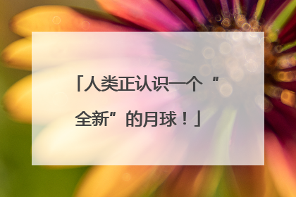 人类正认识一个“全新”的月球！