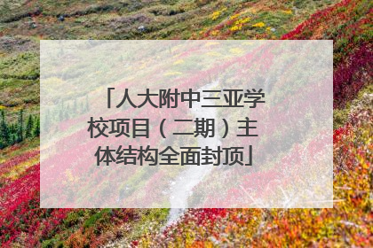 人大附中三亚学校项目（二期）主体结构全面封顶