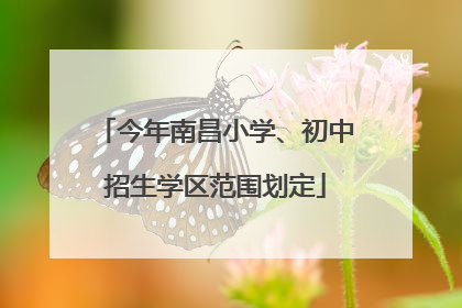 今年南昌小学、初中招生学区范围划定